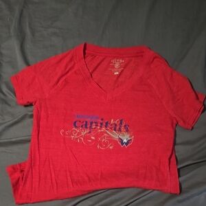 Old Time Hockey Red Washington Capitals T-Shirt